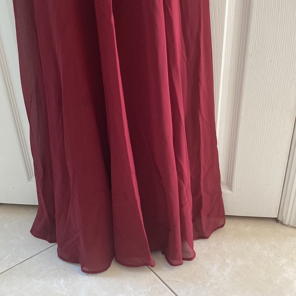 Lulu’s • Mythical Kind of Love Wine Red Maxi Dress perfect fall wedding attire - Picture 5 of 15